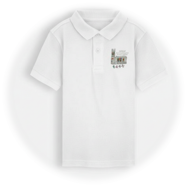 White Polo Shirt with Logo